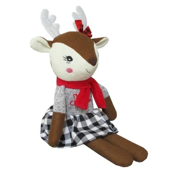 My 1st First Christmas Deer Knit Plush Baby Crinkle Toy NWT Sensory - Picture 2 of 6